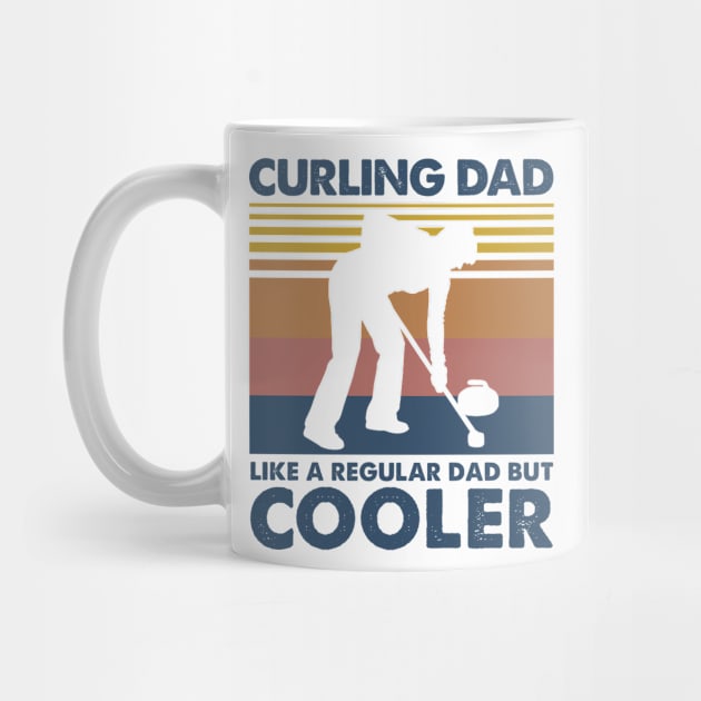 Curling Dad Vintage Gift Father's Day by Soema